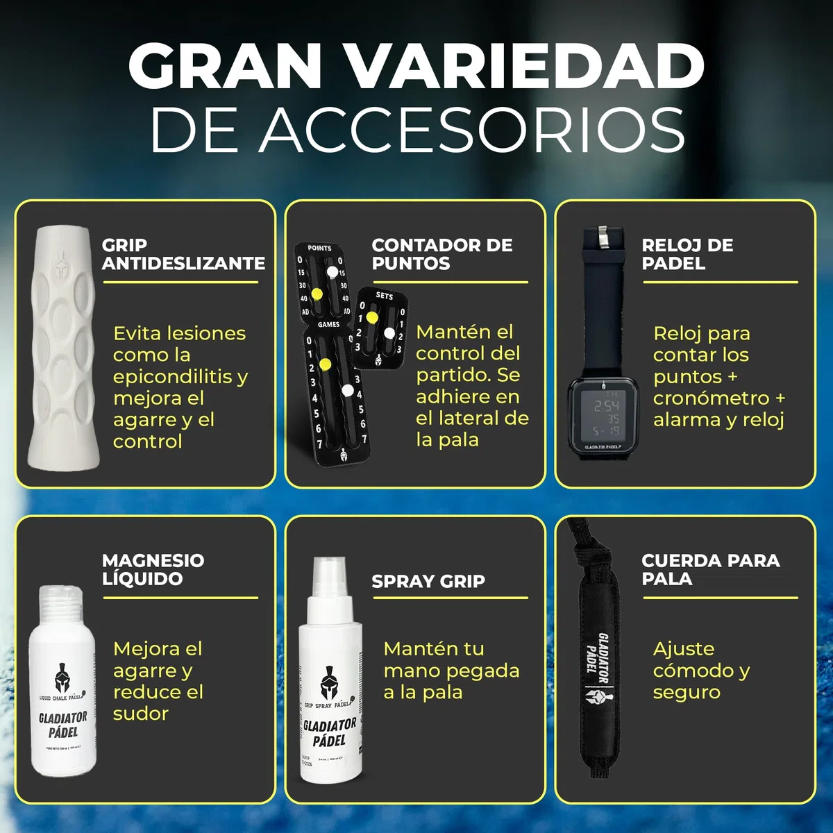 Regalo Original para Amantes del Padel | Elige Entre 3 Opciones de Packs | Accesorios Padel Hombre y Mujer| Idea Cualquier Fan del padeel