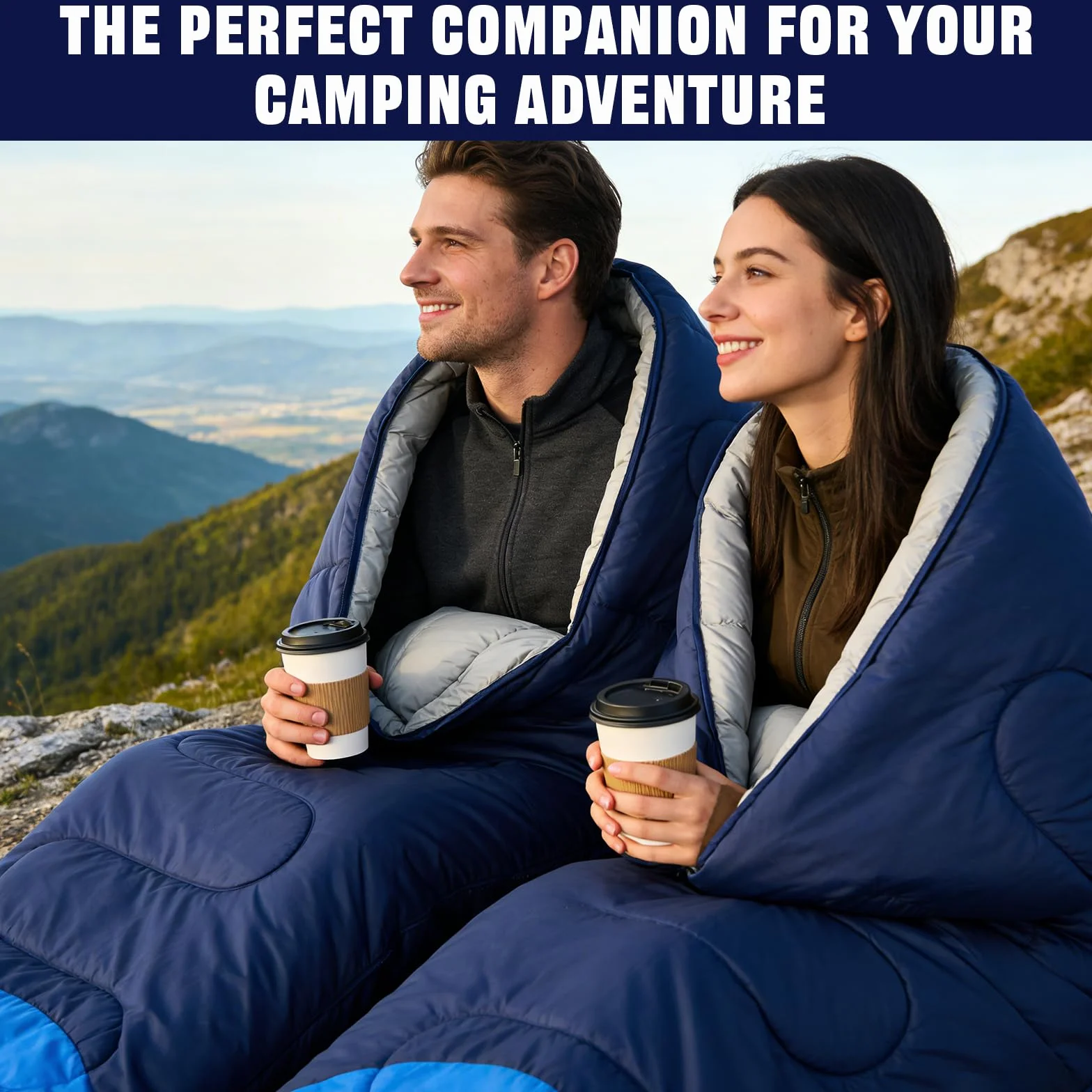 Saco de Dormir, 210x75cm Saco de Dormir 4 Estaciones, Ligero e Impermeable, con Bolsa de Almacenamiento Portátil, para Adultos y Niños, para Acampada, Senderismo y Actividades al Aire Libre