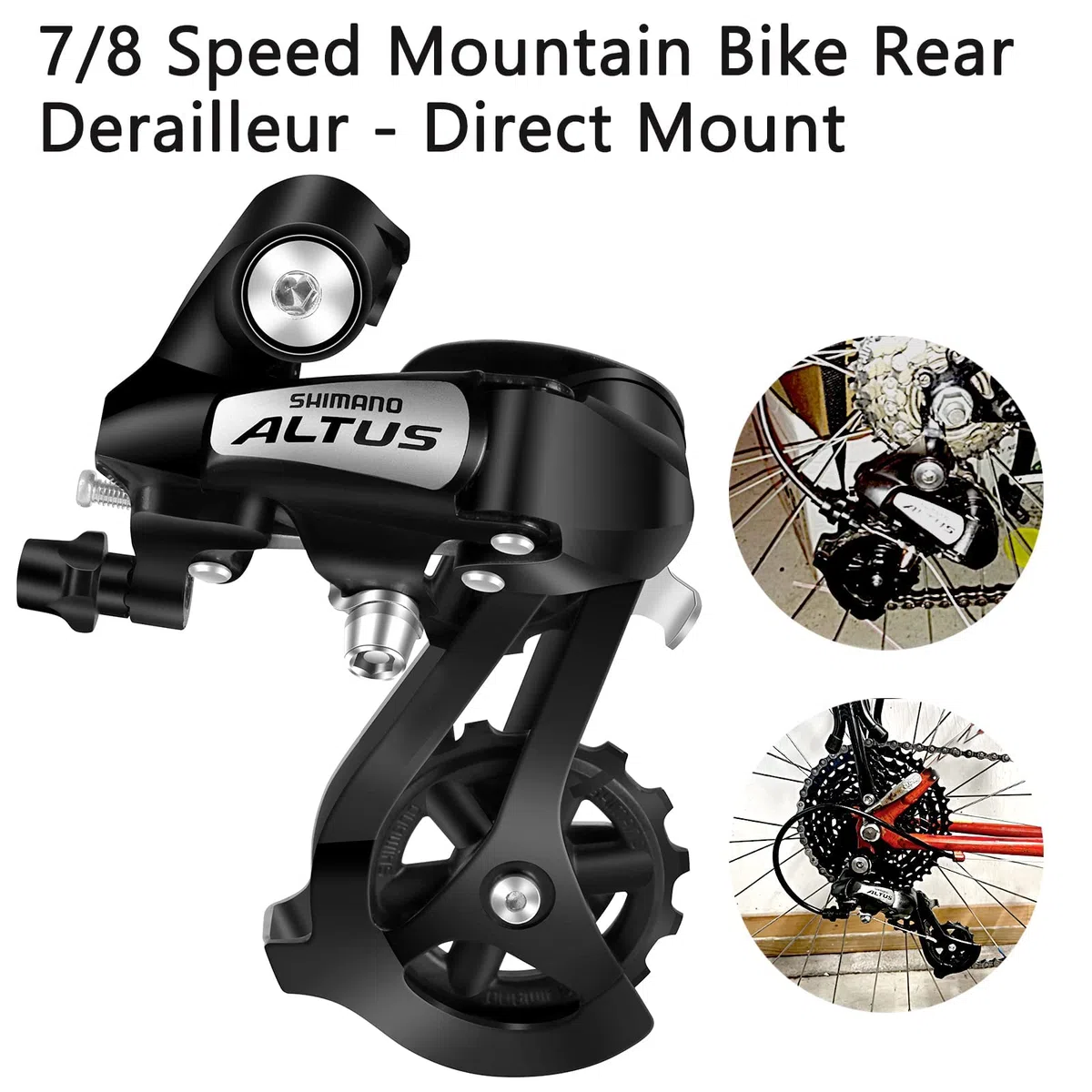 Huazu Desviador Trasero Altus para RD-M310 7/8 velocidades para Bicicleta de montaña de Montaje Directo