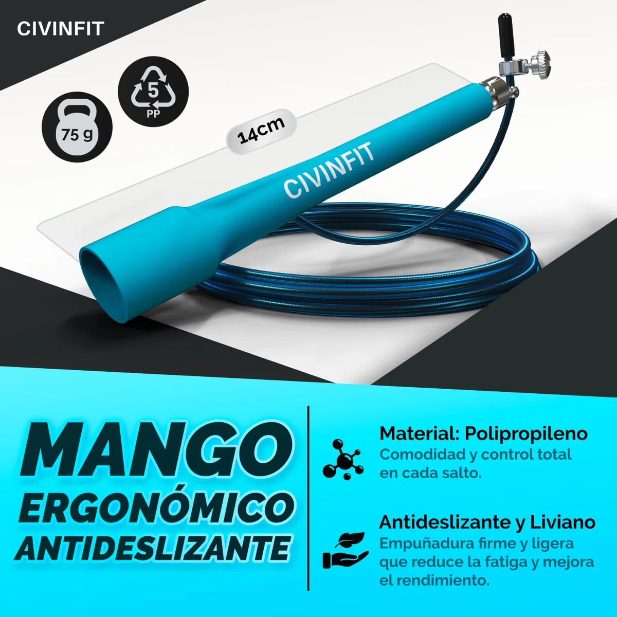 Comba Crossfit Skipping Rope I Cuerda para Saltar Comba Boxeo I Comba Saltar Ligera y Resistente I Comba de saltar Crossfit I Ejercicio en Casa Jump Rope I Cuerda Saltar Doble Rodamiento
