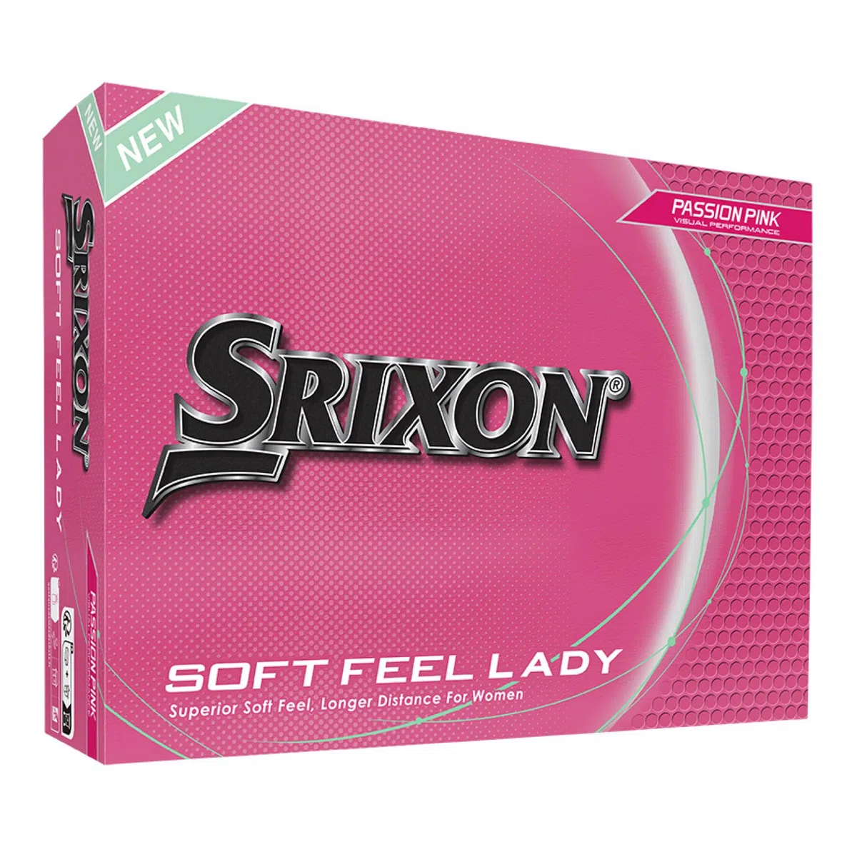 Srixon New Soft Feel Lady 2025, Bolas de Golf (Rosa)