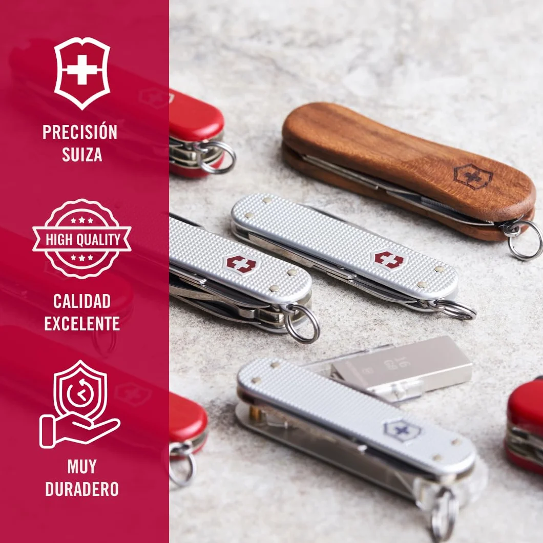 Victorinox Navaja suiza de bolsillo Swiss Army 1, Swiss Made, 1 función, acero inoxidable, color plata