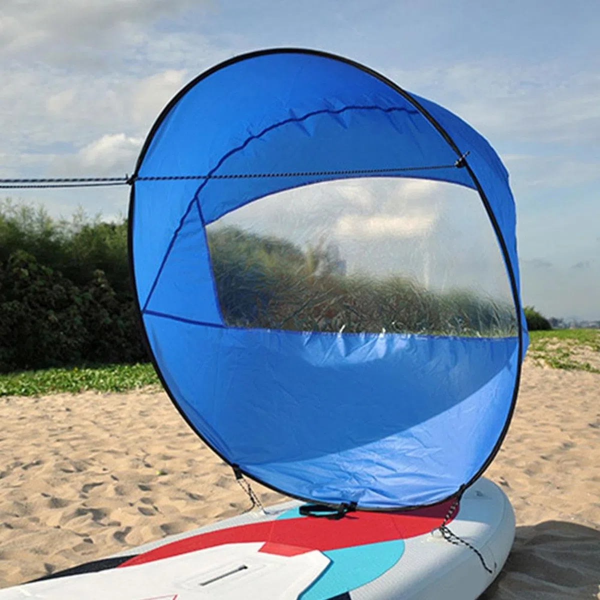 Vela para kayak - Tela ultraligera Diseño plegable portátil de 42 pulgadas | vela de energía eólica para kayak con fuerte eficiencia de captura de viento, uso de tabla de remo , de viento para