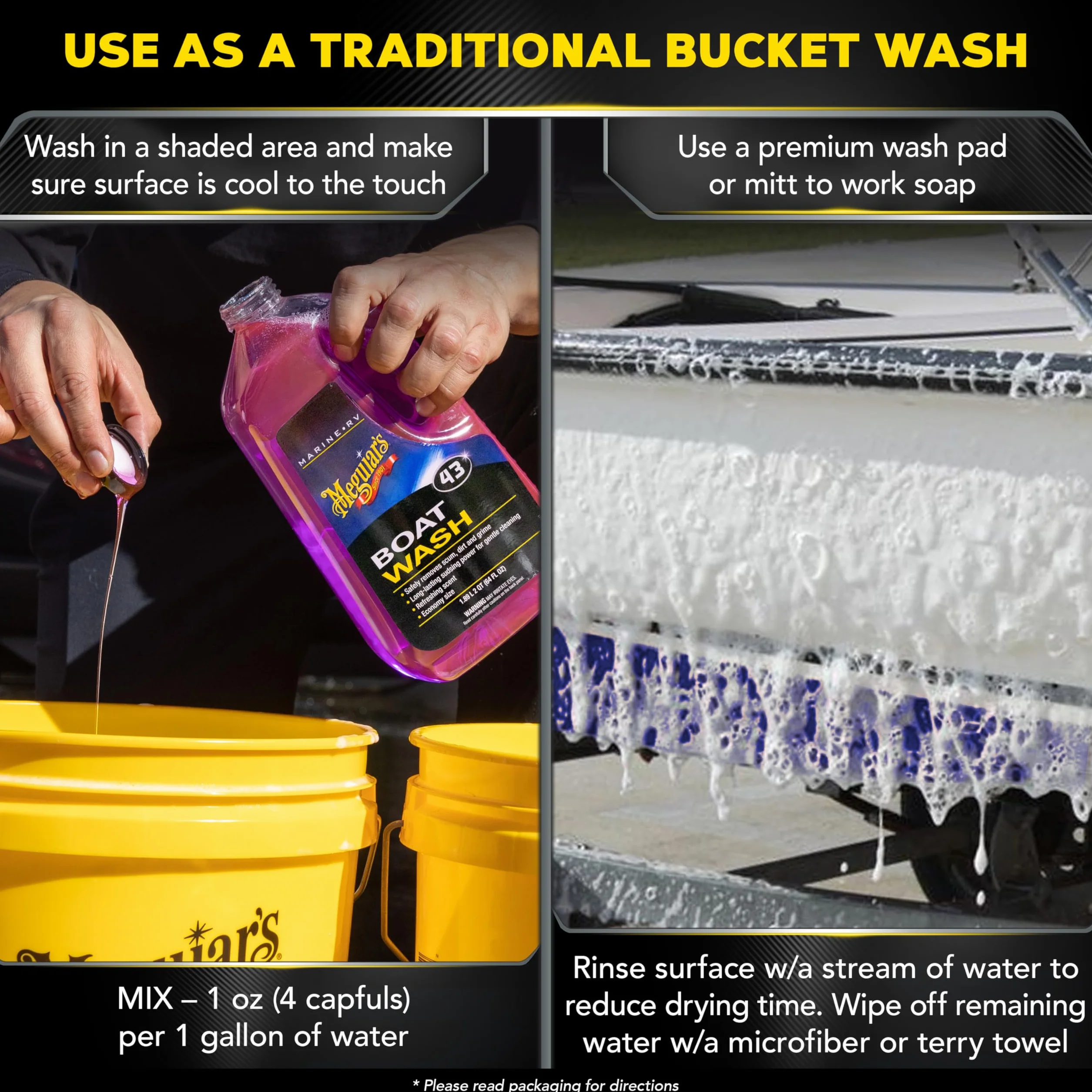 Meguiar's M4364EU Boat wash 1,89 litros - Champú gama marina para embarcaciones