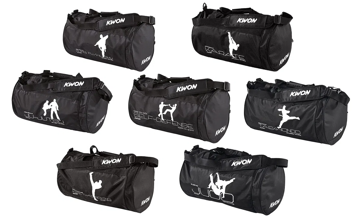 KWON 5016006 Taekwondo - Bolsa de Deporte (48 x 24 cm), Color Negro