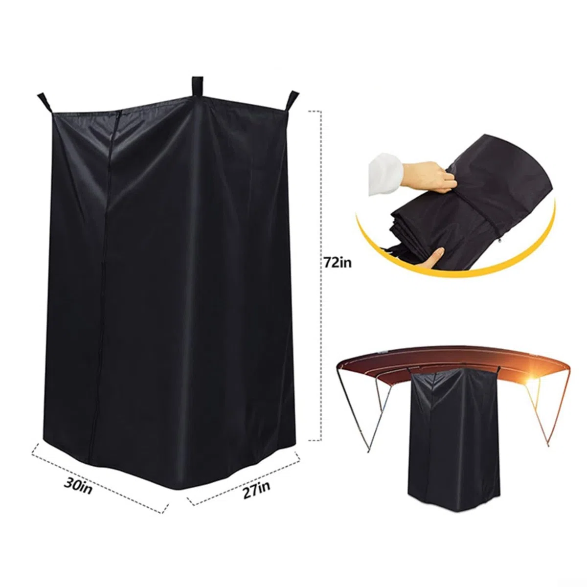 Tienda de campaña de privacidad al aire libre, cortina portátil para vestuario para yates, barcos, camping, playa, ducha, vestidor, tela Oxford 420D, fácil instalación, 76 x 68 x 182 cm