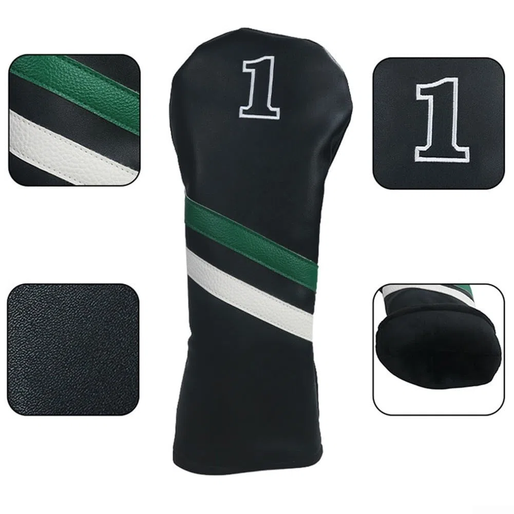 Fundas para cabeza de palo de golf, con etiquetas de números 1/3/5/H, piel sintética, juego de protección impermeable