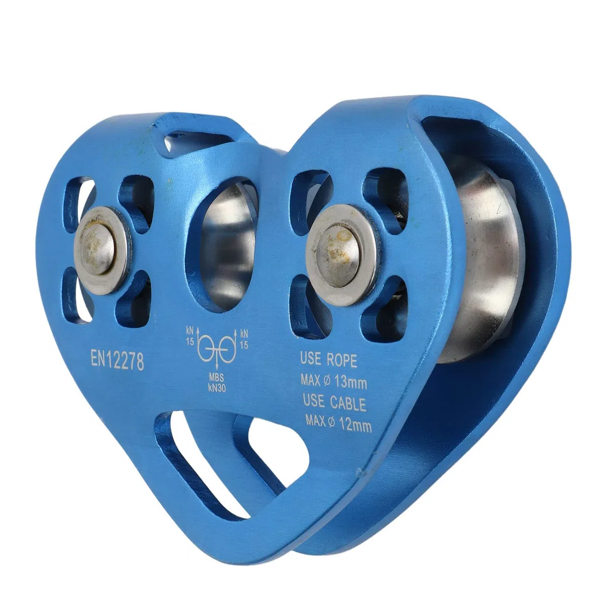 Polea De Tirolesa De Doble Escalada Polea De Teleférico De Transporte Aéreo En Forma De Corazón para Teleférico Escénico Dorado (Blue)