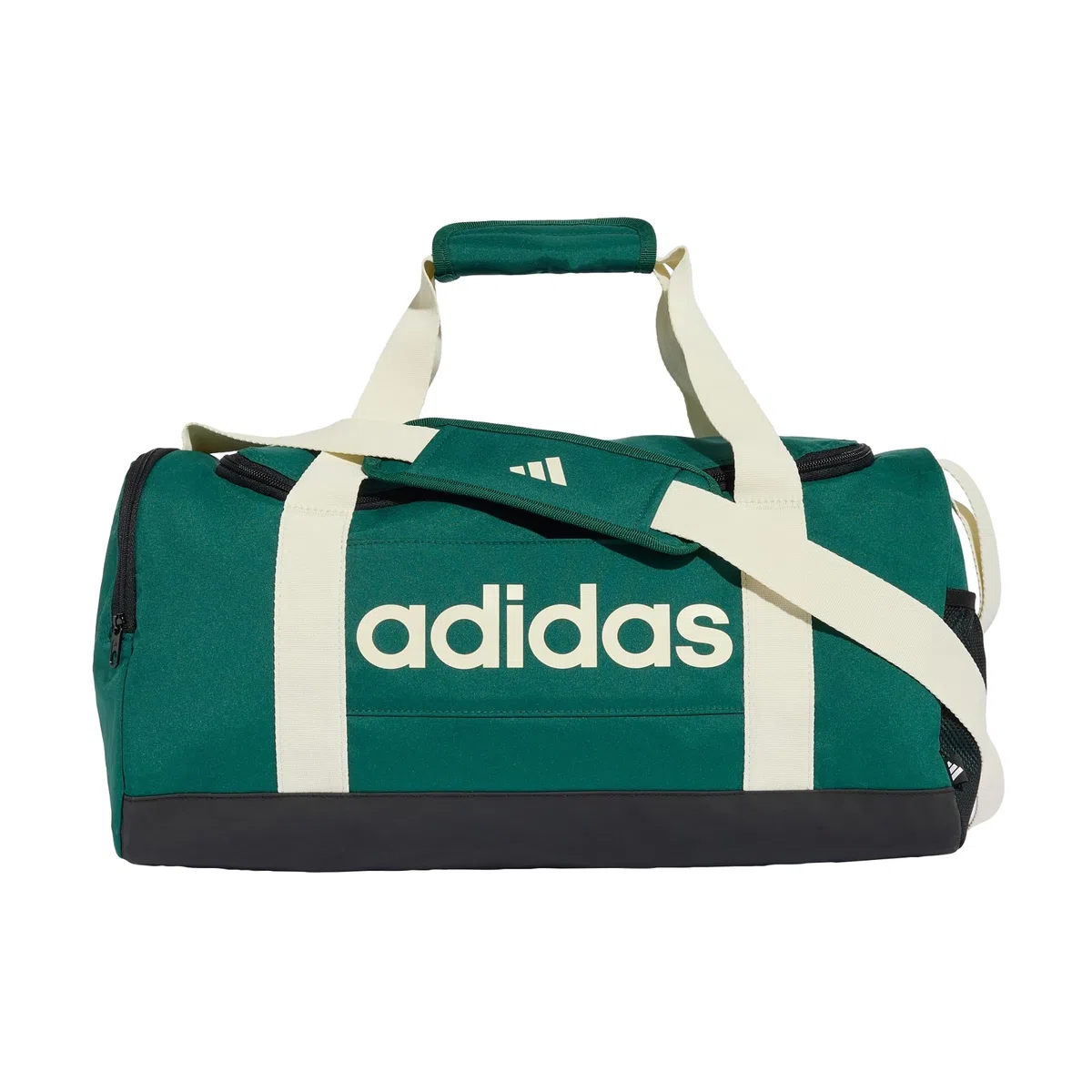 adidas Unisex Adulto Essentials Linear Duffel Bag Duffel Bag, Collegiate Green/Ivory, S