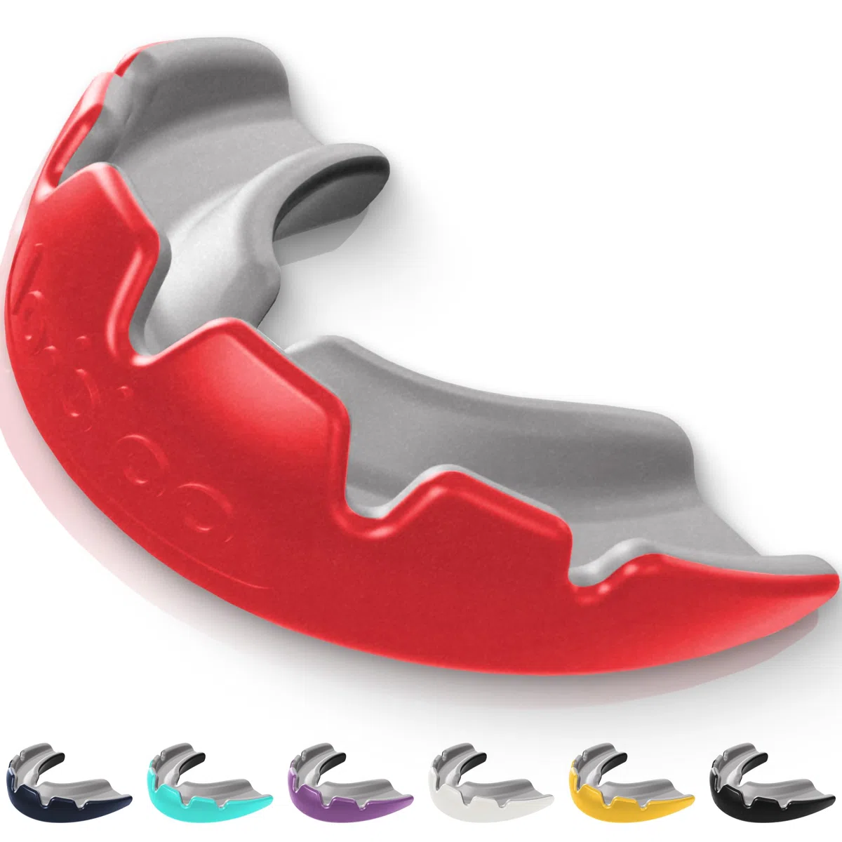 lobloo SLICK Protector Bucal Profesional Dual Density para deportes de alto contacto como MMA, Hockey, Fútbol, Rugby. Talla única +14 años (Rojo)