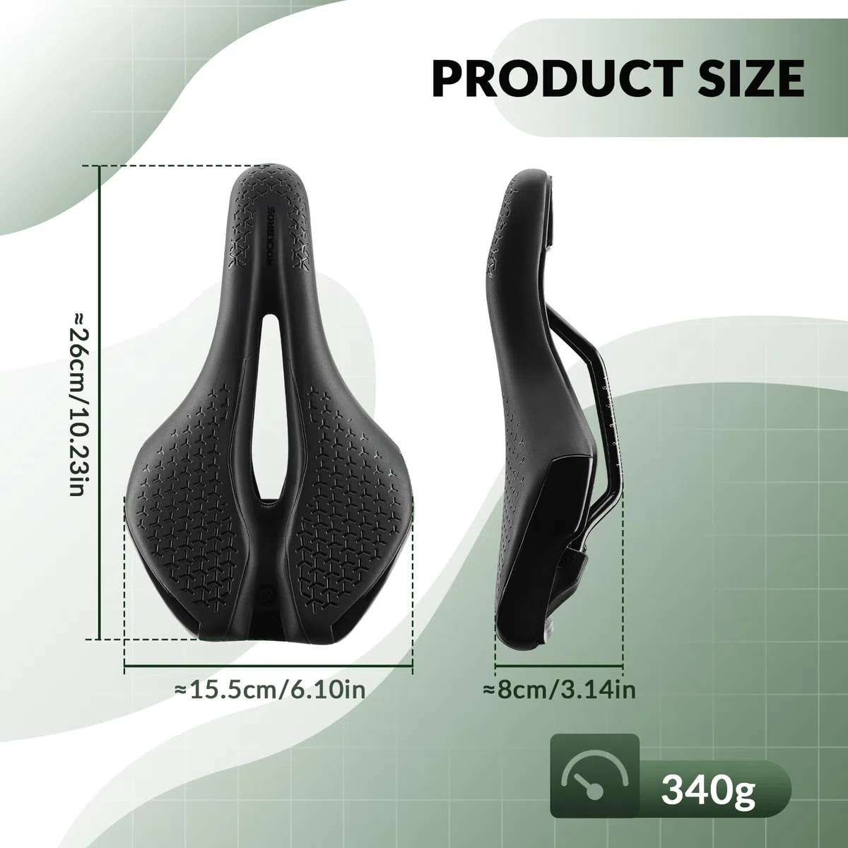 ROCKBROS Sillín Bicicleta Cómodo MTB Asiento Ergonómico Transpirable Hombre Mujer Sillín Bici para Ciclismo Bicicleta Montaña Carretera E-Bike