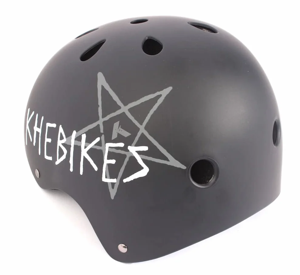 KHE Pro BMX Freestyle - Casco para niños, color negro mate, talla S 48-54 cm