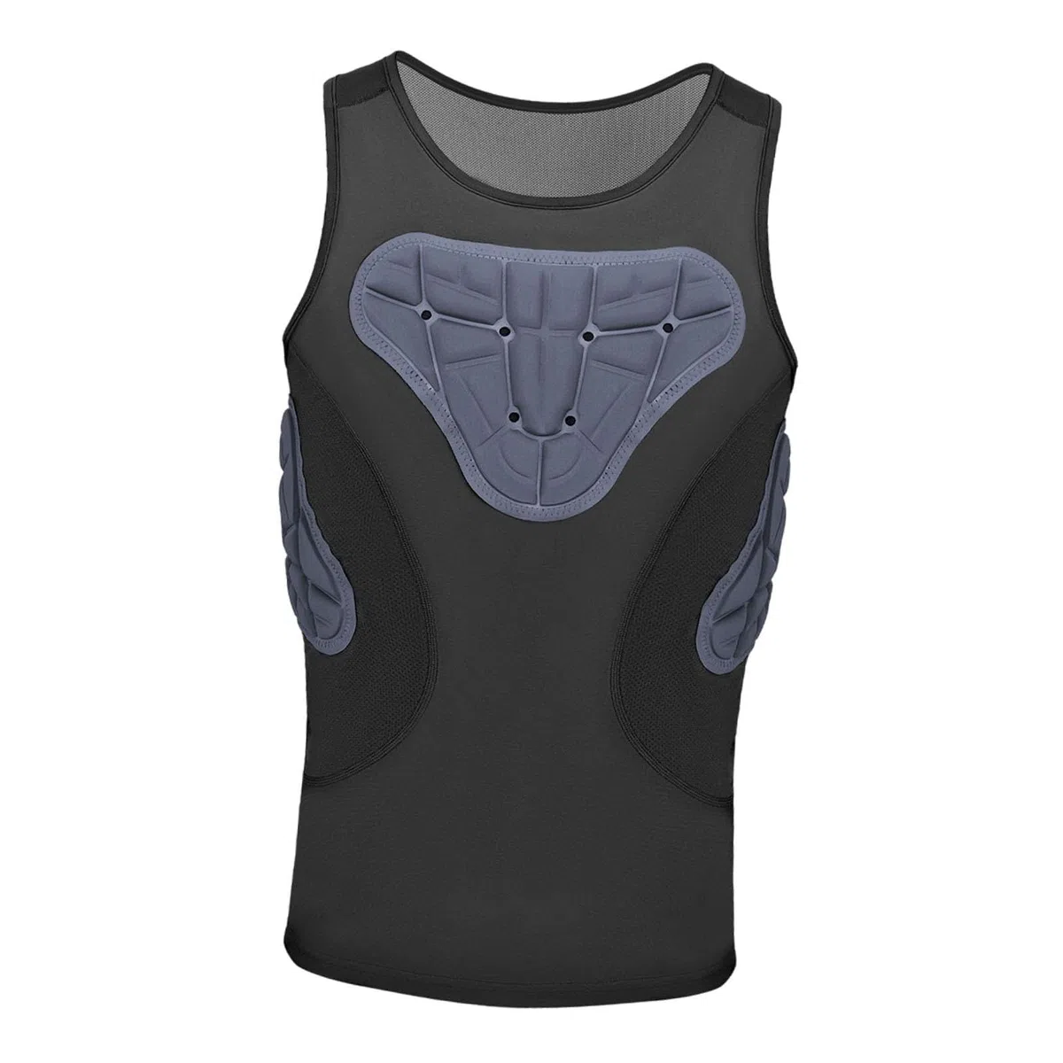 Chaleco acolchado para hombre, chaleco protector de costillas para entrenamiento, sin mangas, protección de pecho para patineta, rugby, baloncesto