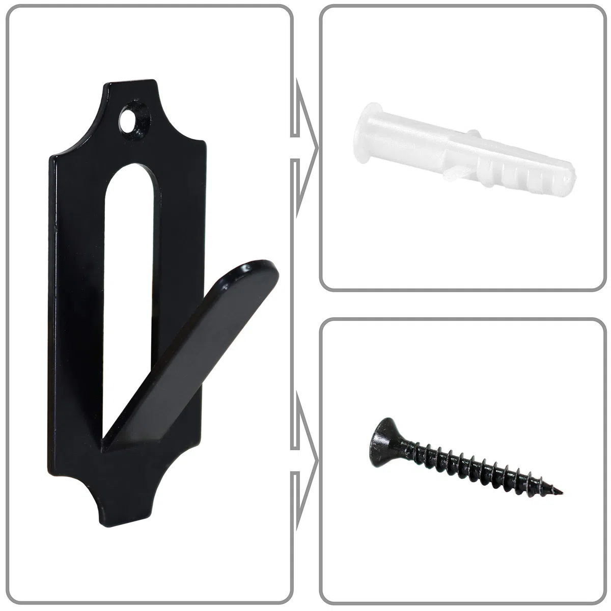 Paquete de 3 soportes de pared de calavera europea para ciervos, mula, antílope, coyote y animales de caza pequeños, completo con kits de instalación simples y fáciles, apto para uso en