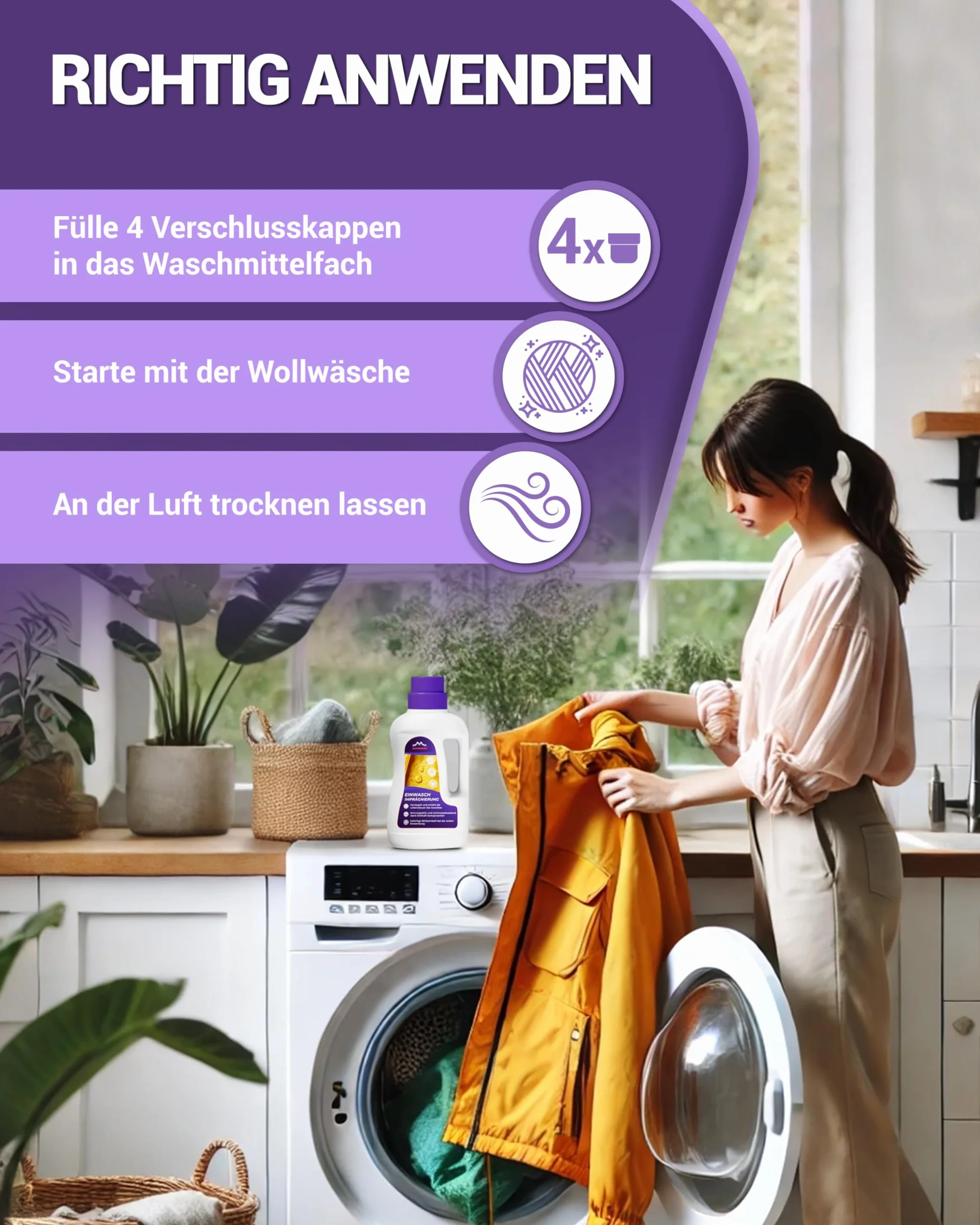 Alpenwert Impregnación de 500 ml + detergente para ropa de 500 ml [fabricado en Alemania] – Detergente para ropa de exterior, esquí y ropa funcional – Gore-tex UVM