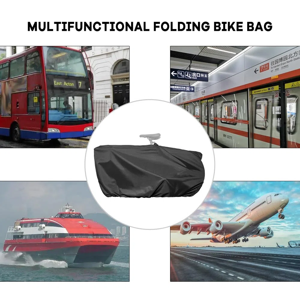 Kavolet Bolsa de transporte para bicicleta, bolsa de viaje impermeable, portátil, transporte, tela Oxford, funda protectora para bicicletas plegables