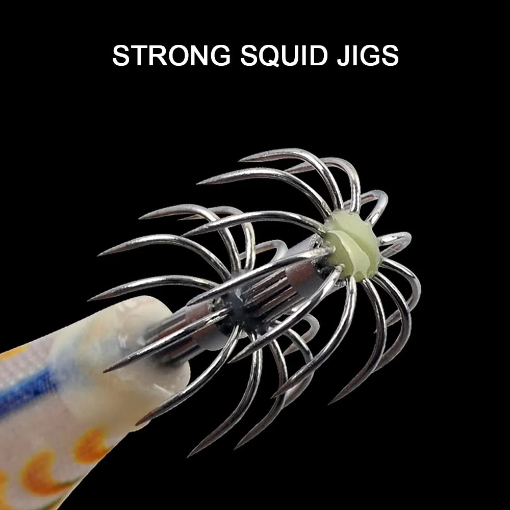 Lixada Señuelo de Pesca Colorido,Cebo Duro de Imitación Luminosa para Camarones,Señuelo para Gambas con Plantillas de Calamar