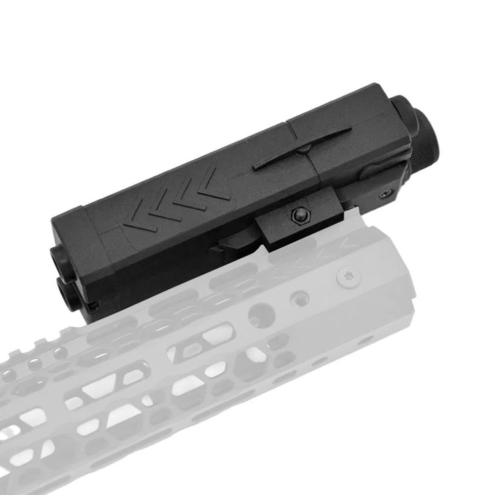 TacticalBattery Storage - Estuche de montaje de batería de iones de litio de 1600 a 2300 mAh, estilo PEQ para montaje en riel, Black, 1 pieza, Clásico