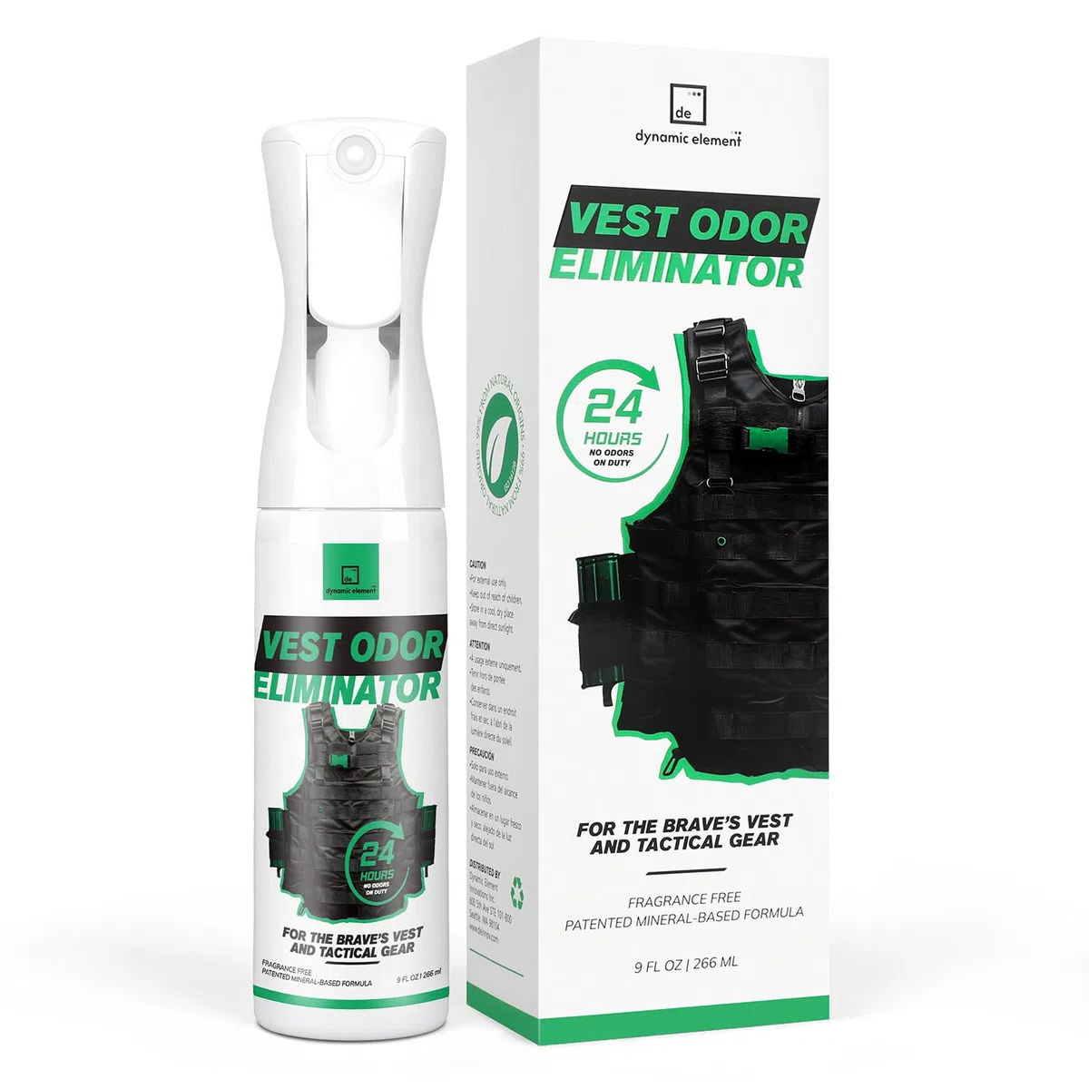 Spray Antiolores Chaleco Táctico, Sin Perfume, 266ml | Fórmula mineral, Seguro para la piel y K9, Chalecos tácticos, Airsoft, Chalecos antibalas, Kevlar