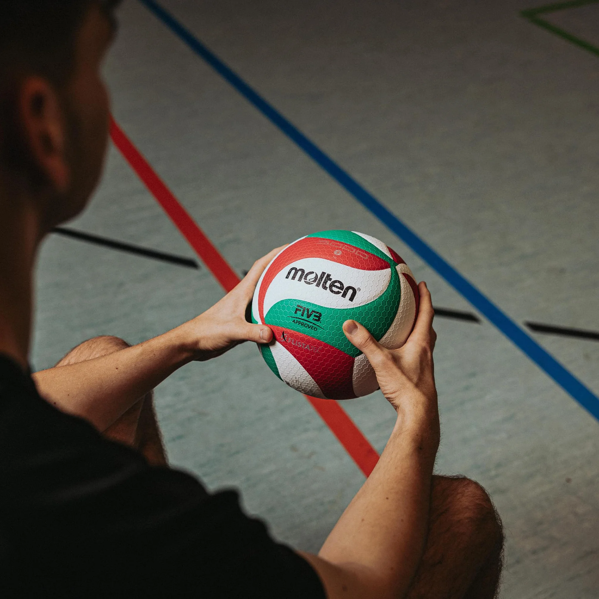 Molten VM2000 Balón de Voleibol White/Green/Red 5