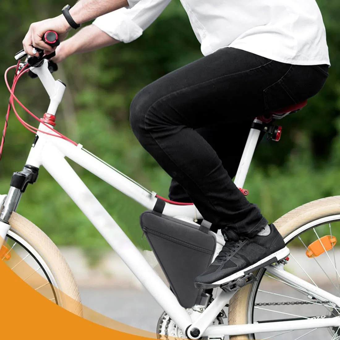 EIHI Bolsa Bicicleta Cuadro, Bolsa para Bicicleta de Carretera, para Guardar teléfonos móviles, Llaves, Snacks y Herramientas