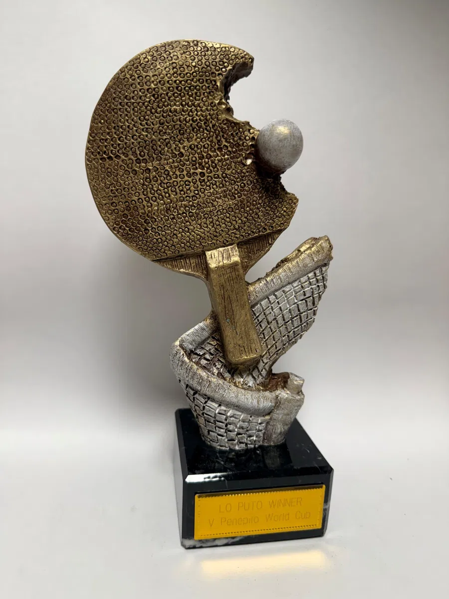 Trofeo de Tenis de Mesa GRABADO Premio de Ping Pong de 24cm de altura