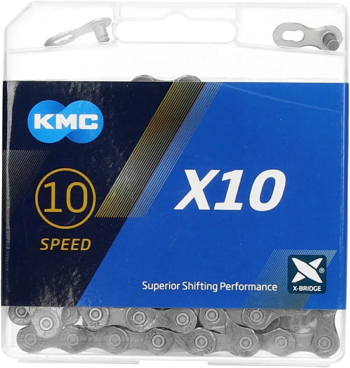 CADENA KMC X10 114 ESLABONES 10V. GRIS