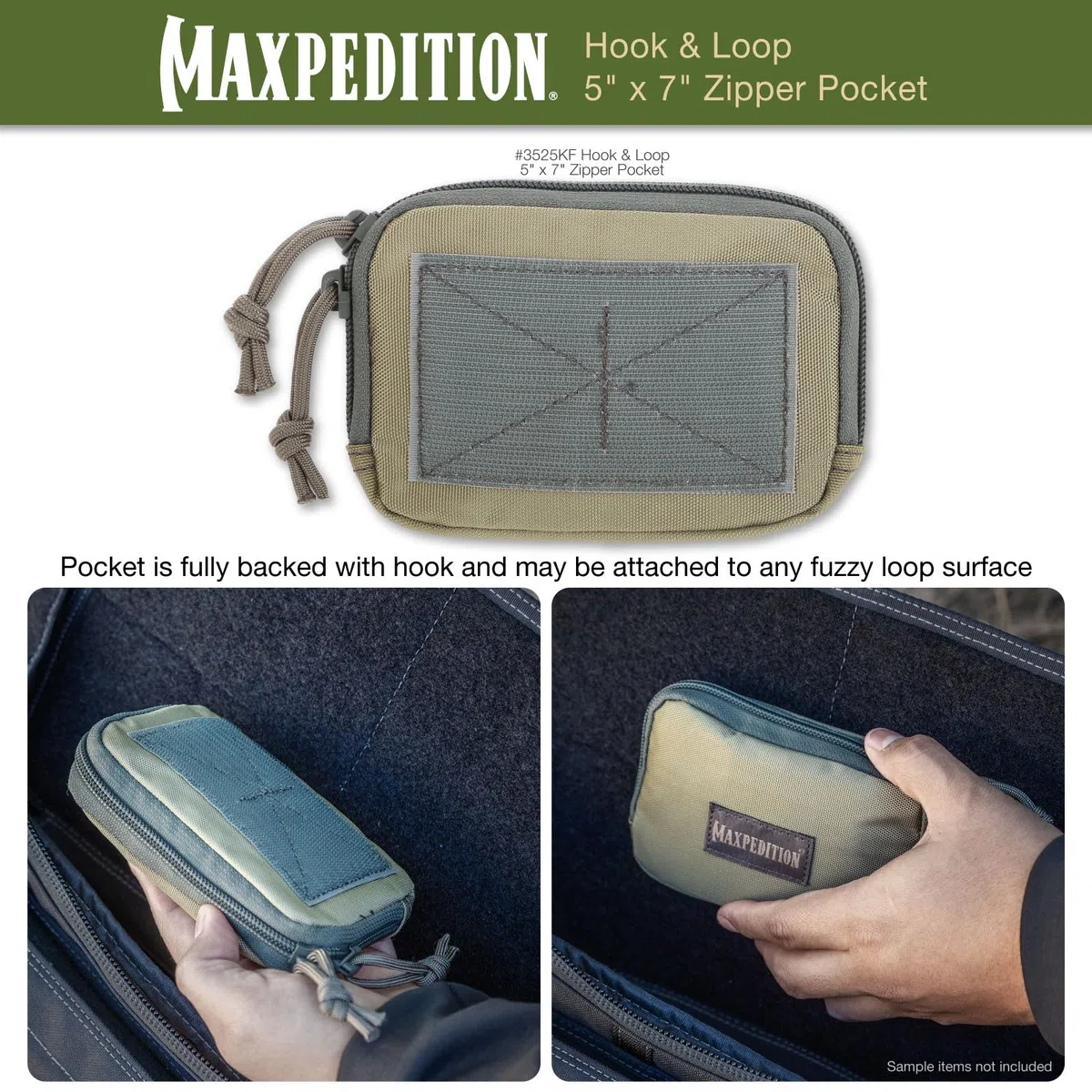 Maxpedition Hook & Loop 5 x 7 Zipper Pocket