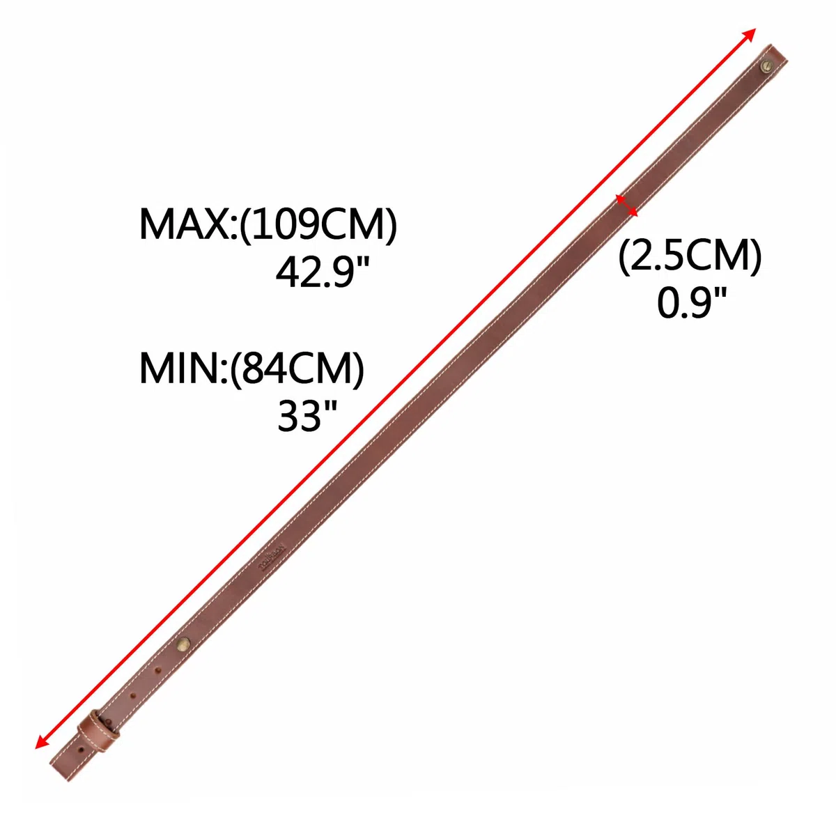 Correa de piel auténtica marrón para rifle, escopeta de aire, estilo europeo