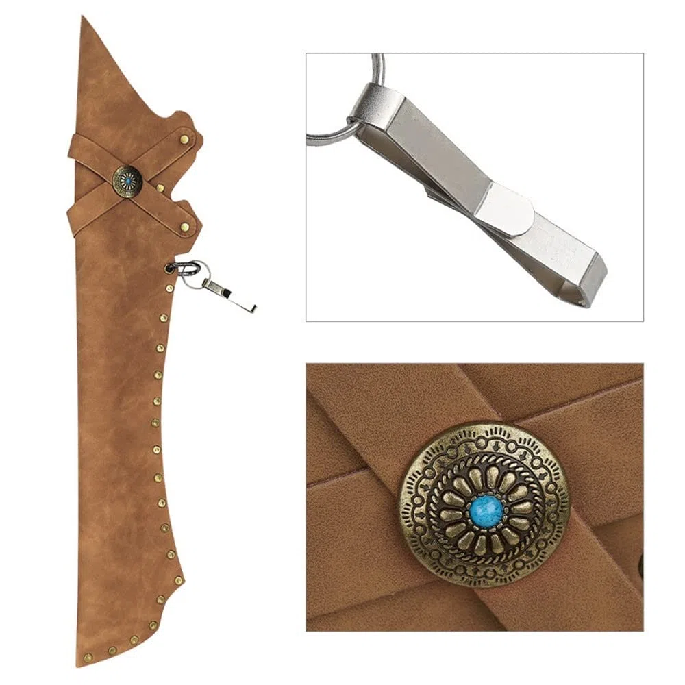 DONGKER Carcaj de flechas con arco, bolsa de mano con diseño de hebilla y diseño para colgar la cintura para llevar 12 flechas al aire libre, práctica de caza