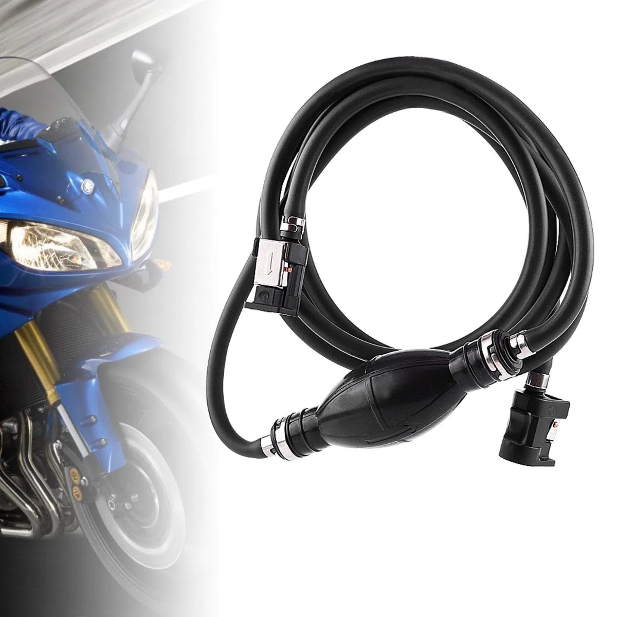 EBTOOLS Manguera de línea de combustible de motor de barco con conector y conjunto de bombilla de cebador para motores fuera de borda Yamaha Mariner