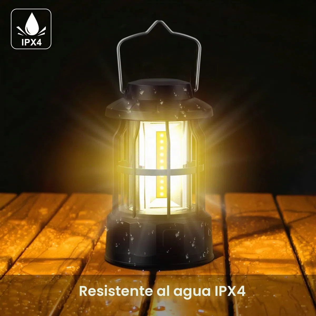Linterna de Camping, 2 Piezas Lámpara de Camping LED a Pilas, Farol Camping 3 Modos Luz de Emergencia, Luz de Carpa IPX4 Resistente al Agua para Acampar Caminar Pescar Cortes de Energía y Más