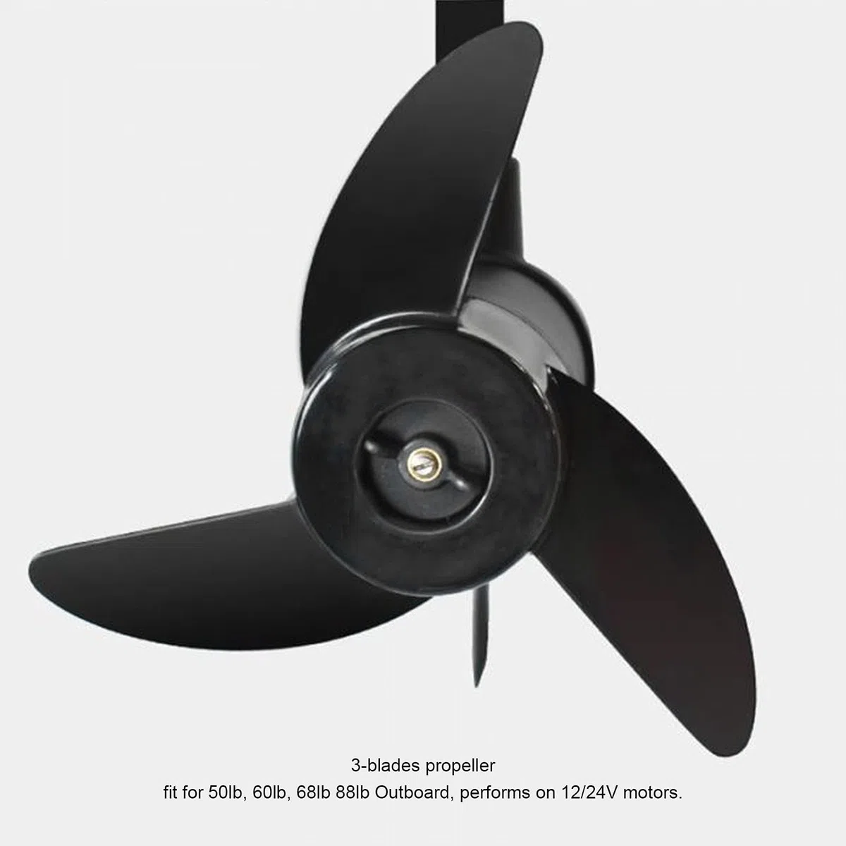 Reemplazo de Hélice Marina de 3 Palas Accesorio de Repuesto de Hélice Apto para Motores Fuera de Borda de 50 Lb, 60 Lb, 68 Lb, 88 Lb, 12 V, 24 V.