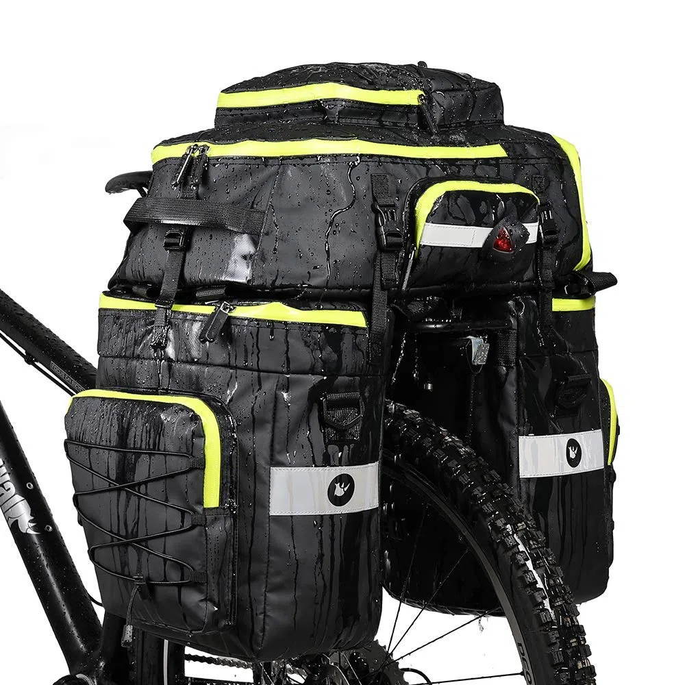 Rhinowalk Bolsa de bicicleta para bicicleta, para portabicicletas de carga, bolsa de hombro, bolsa para portátil, accesorios de ciclismo profesionales 3 en 1