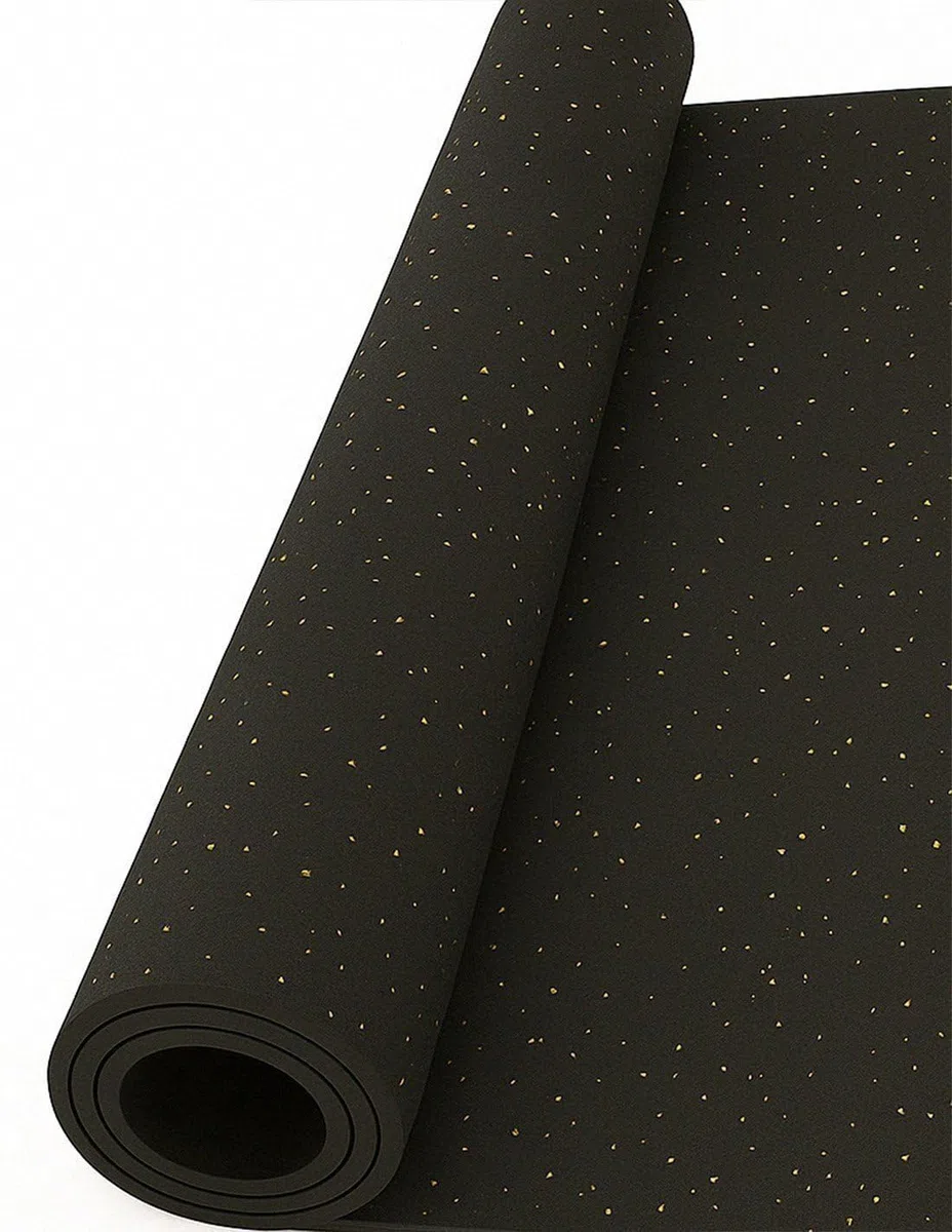 JARDIN202 - Esterilla de Ejercicio Moteado Amarillo - Fitness especial para Gimnasios | SPORT PREMIUM | Base Negra