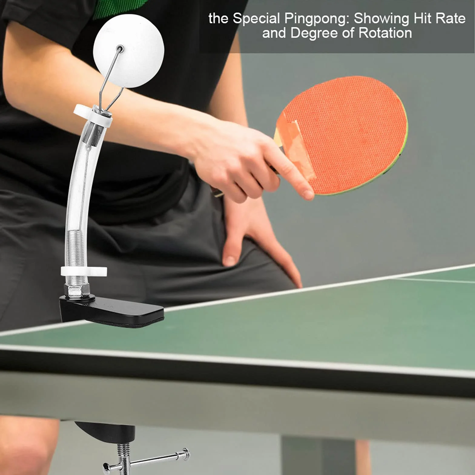 VGEBY Entrenador de Máquina de Pelotas de Ping Pong con Rebote Rápido, Posición Fija para Entrenamiento de Tenis de Mesa
