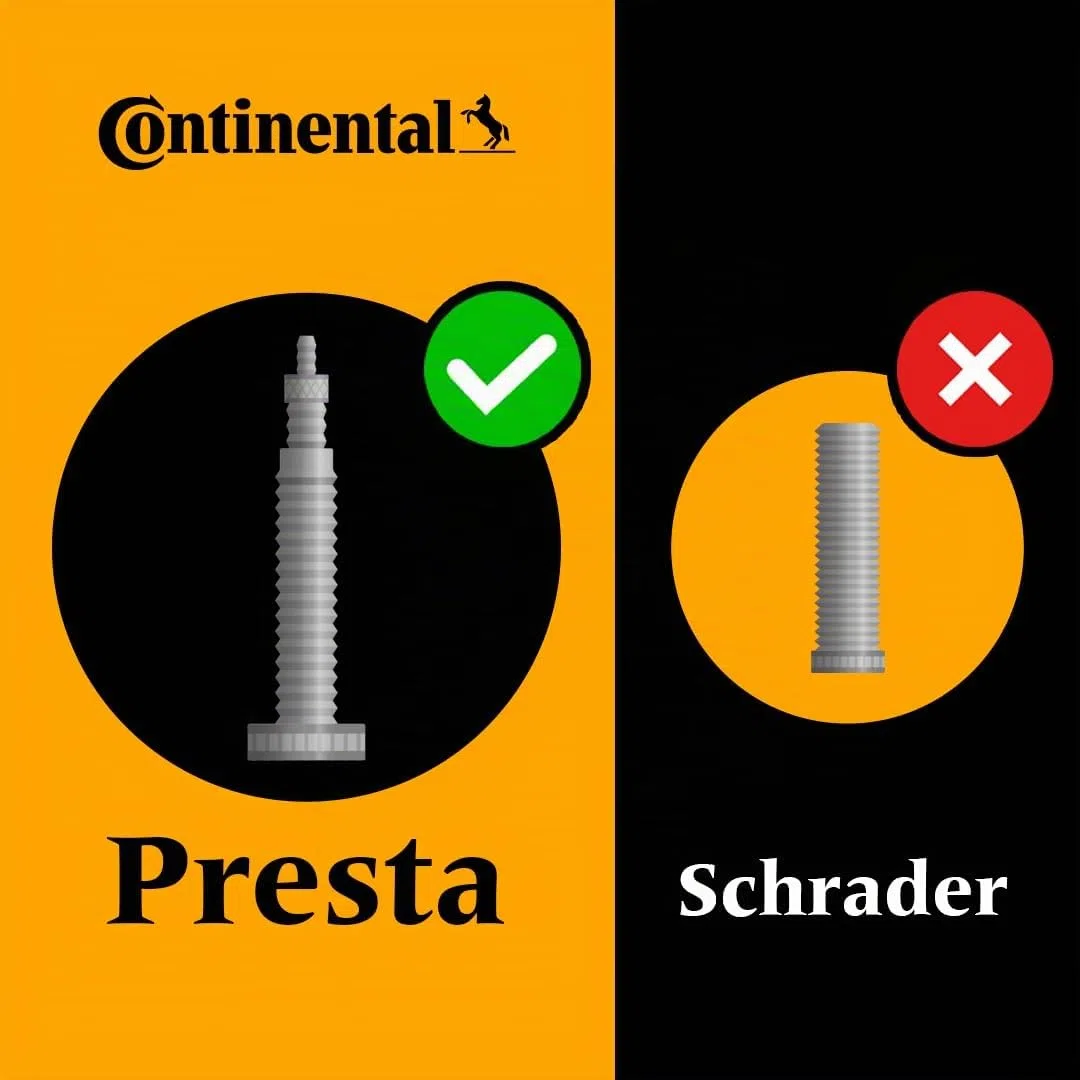 Continental Pack 3 cámaras 28, 20-25, válvula Presta (Fina), 60 mm, Ciclismo, Negro, 700c Road
