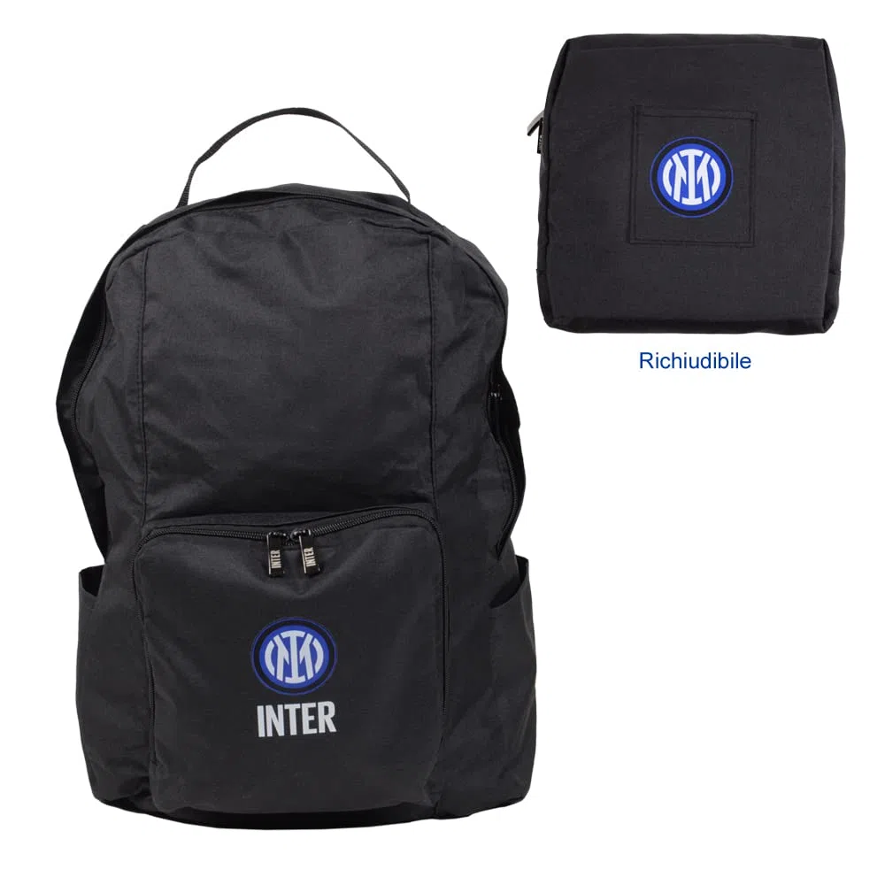 Inter 151853 Mochila Plegable Unisex Adulto, Negro, Free Size, Negro, Talla única