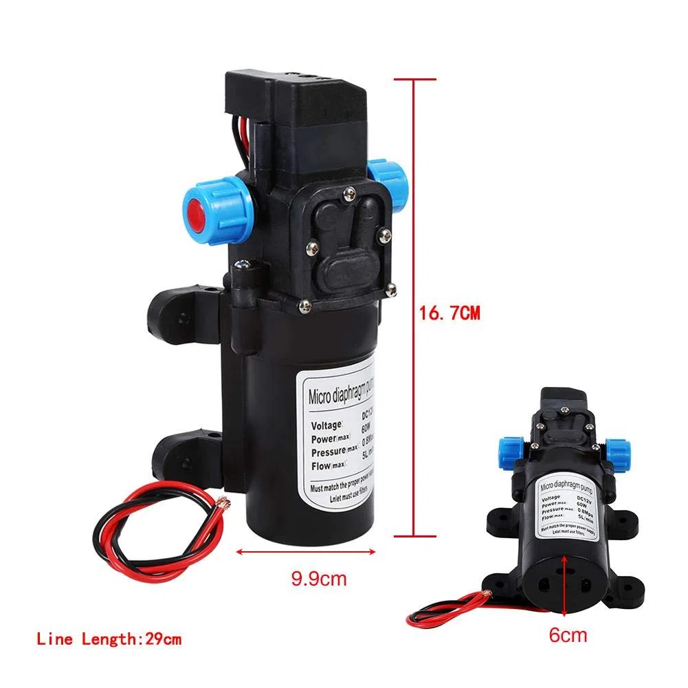 Bomba De Agua DC 12V Bomba Autocebante De Alta Presión 116Psi Caravana Autocebante Barco Que Acampa,limpieza de autos