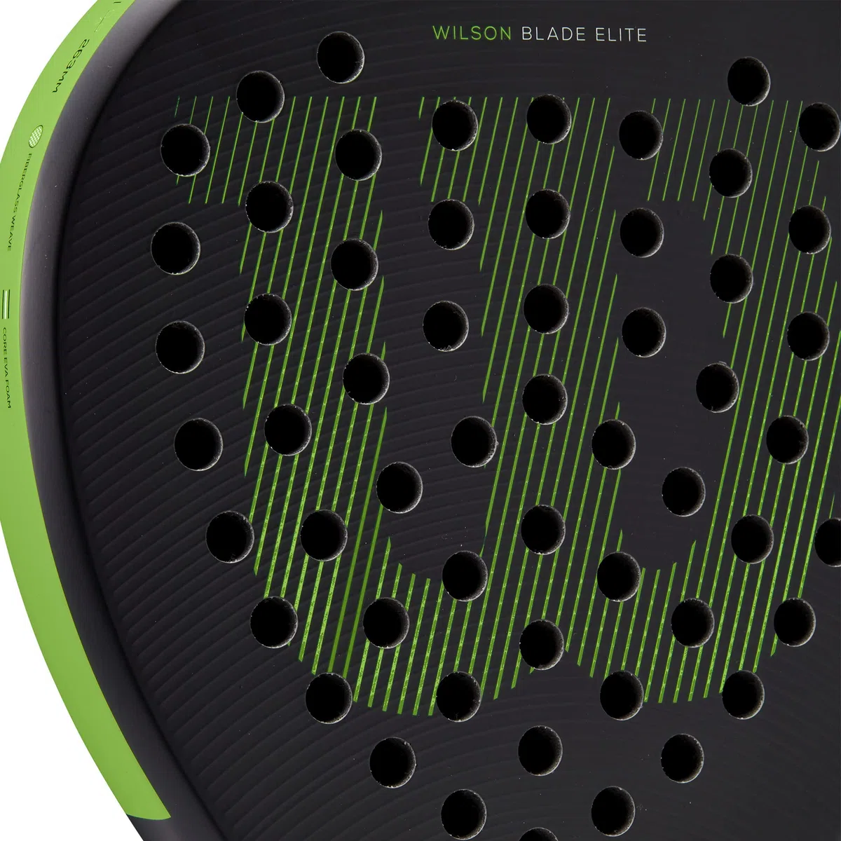 Wilson Pala de Pádel Blade Elite v2, Compuesto de Fibra de Vidrio y Carbono/EVA, 365 g, Tamaño de Cabeza 510 cm², Negro/Rojo/Verde neón