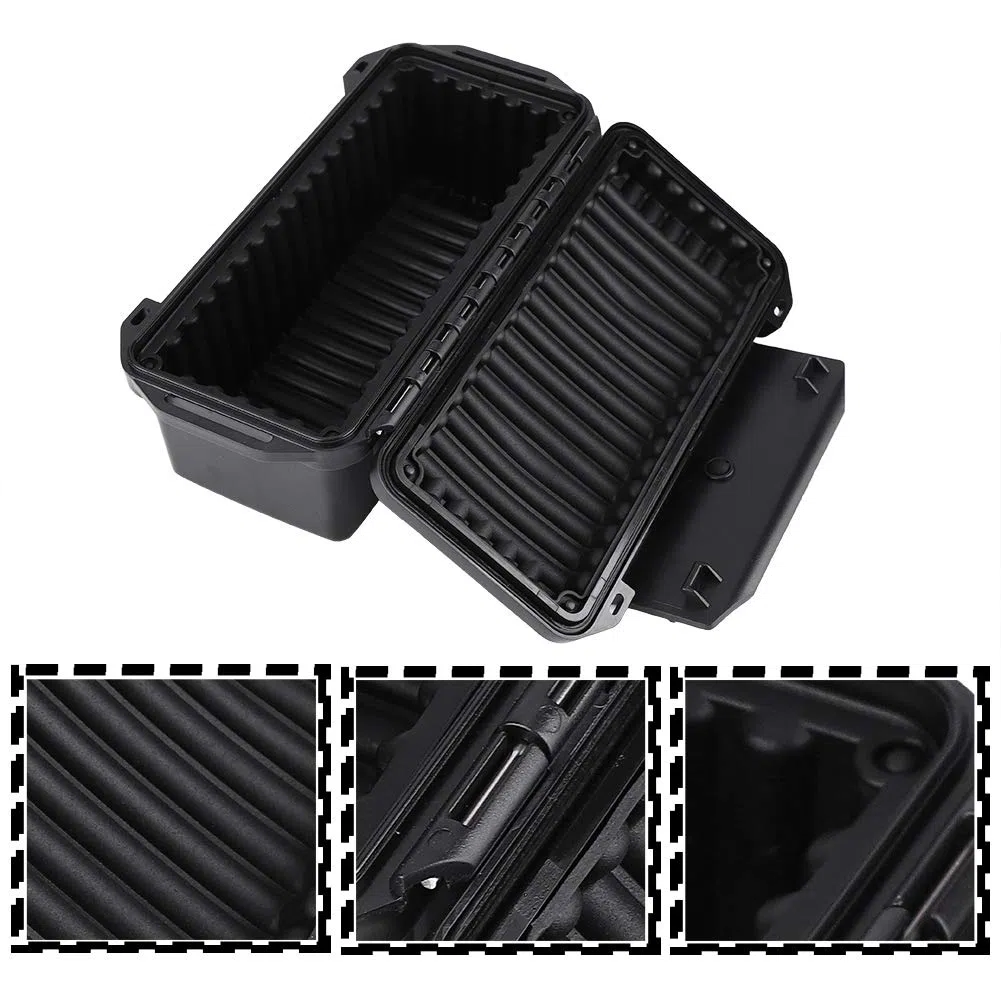 Estuche de almacenamiento impermeable, organizador de almacenamiento de estuches, caja sellada impermeable a prueba de golpes y a prueba de presión para exteriores, caja sellada impermeab