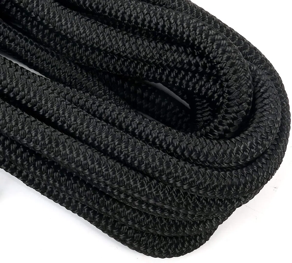 FreeTec Línea de Amarre de Nylon para Guardabarros de Barco con Ojo de 15 mm de Diámetro y 7 m de Largo, Negra