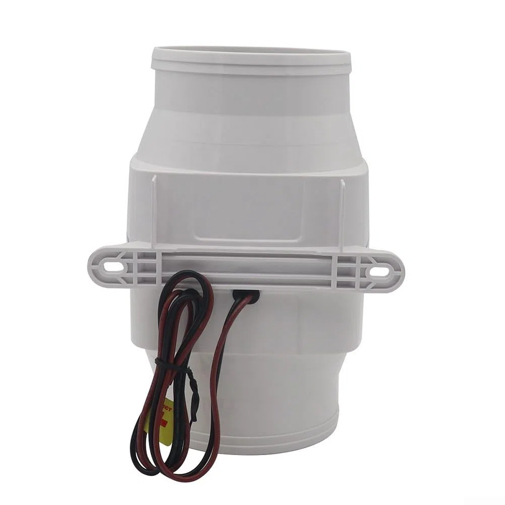 Soplador de sentina marino de 3 pulgadas, ventilador de ventilación en línea de 130 CFM, extractor de aire de alto flujo para yate, caravana, barco, cabina, cabeza de galera, plástico ABS