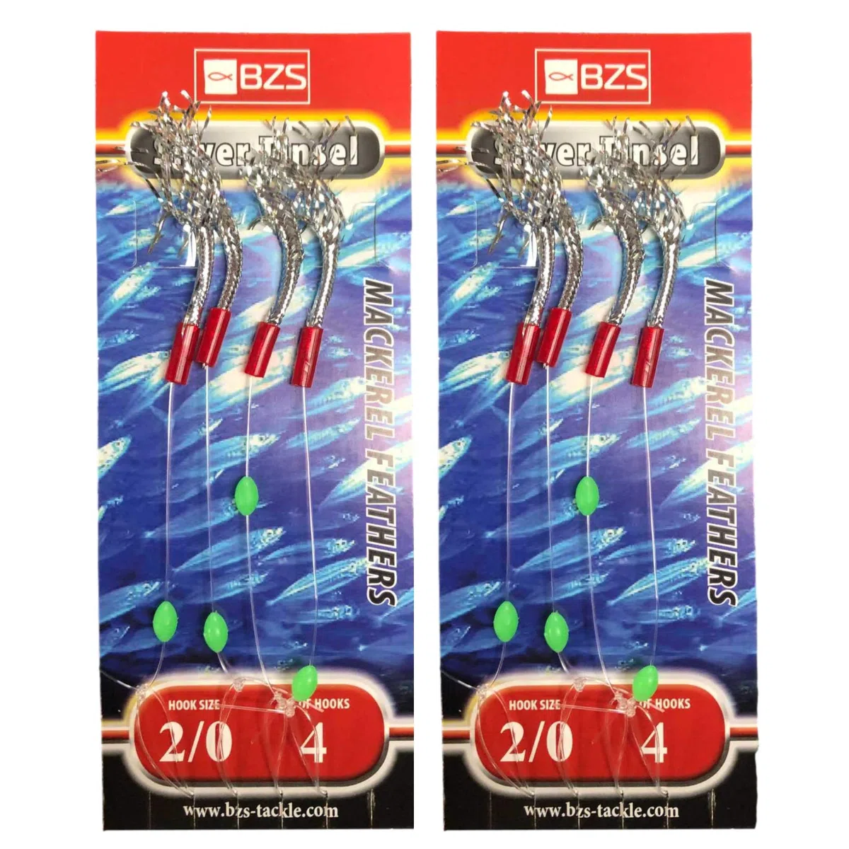 BZS Anzuelos mixtos de plumas de caballa para pesca en el mar, paquete de selección con señuelos, accesorios para todas las especies de verano
