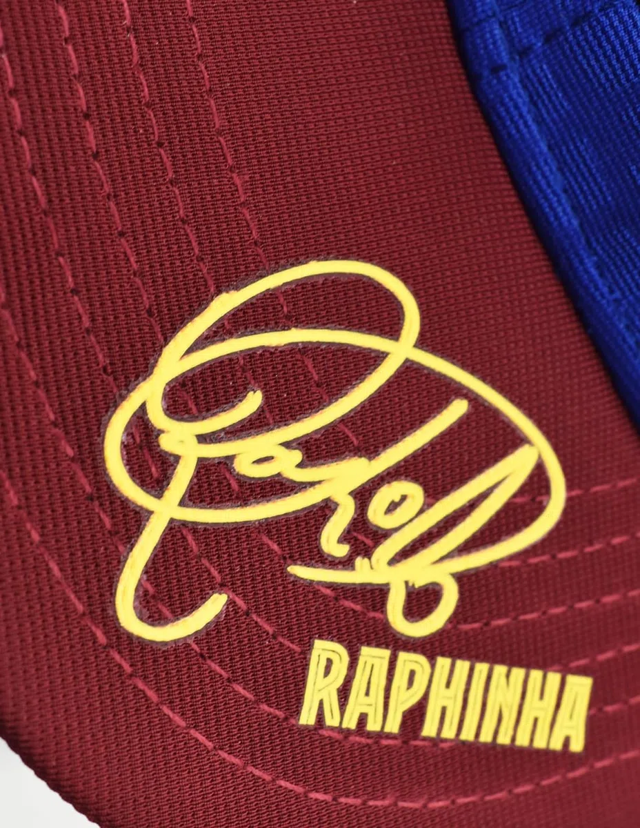 FC Barcelona - Gorra Barça Raphinha con Licencia - Autografiada Niño Unisex Talla Única Ajustable - 100% Poliéster