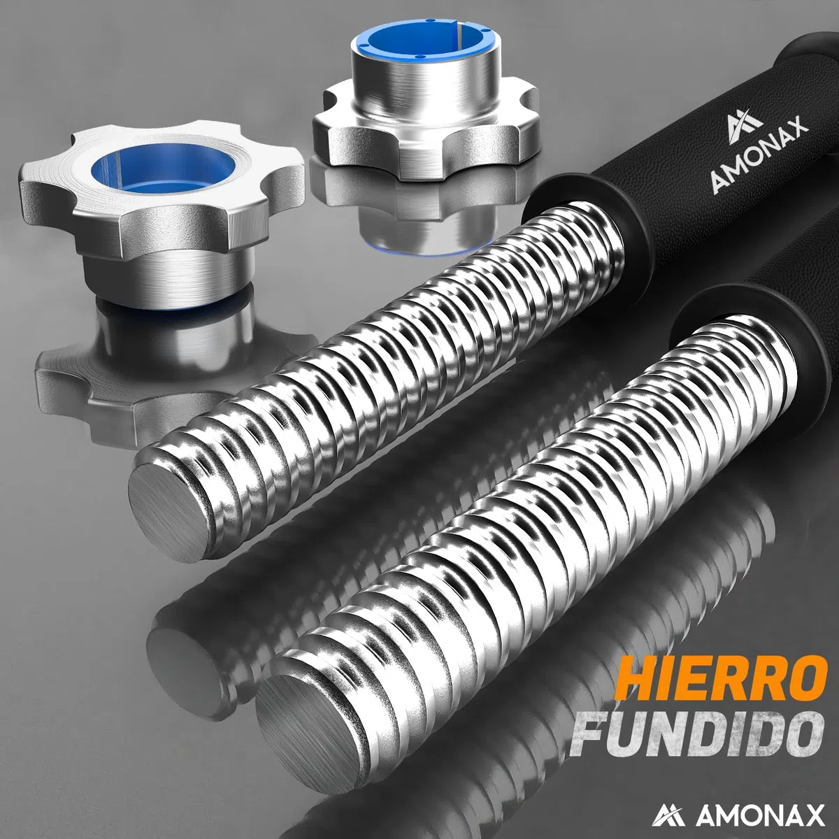 Amonax Pesas y Mancuernas Ajustables 15 20 30KG, Juego de Pesos Dumbbells Kit Hierro Fundido, Fitness Gimnasio en Casa Musculacion, Weights Set Mujer Halteres Barbell Hombres Ejercicios Deporte