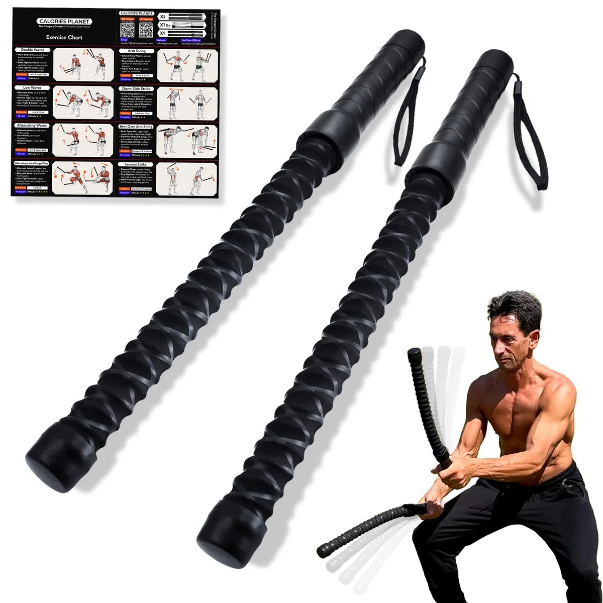 1 cuerda de batalla sin cuerda para gimnasio en casa, entrenamientos HIIT, entrenamiento cardiovascular de bajo impacto