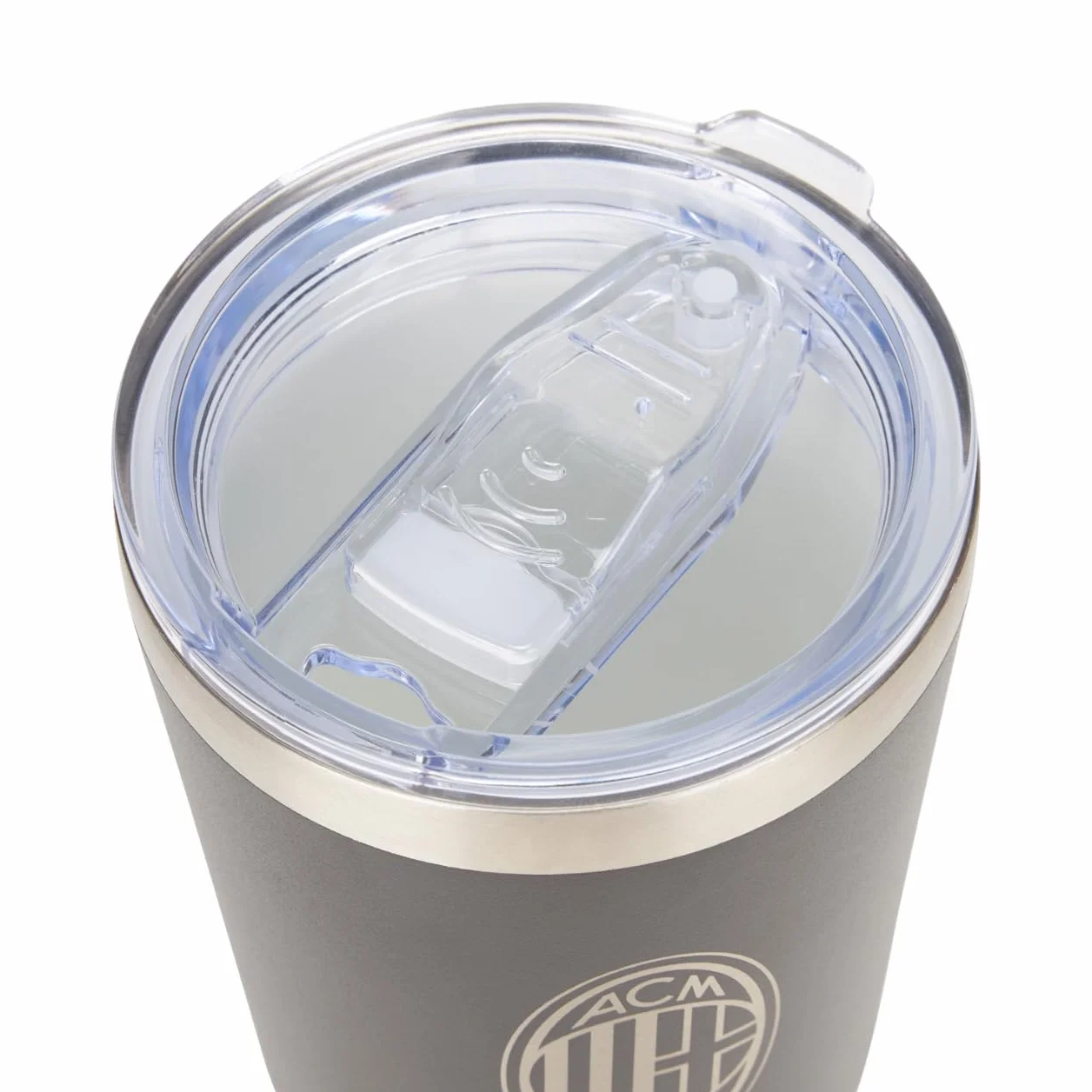 A.C. Milan Cantimplora, Producto Oficial, Taza Térmica para Café, Leche y Té, Thermos, Termo (Negro), 0.38 L