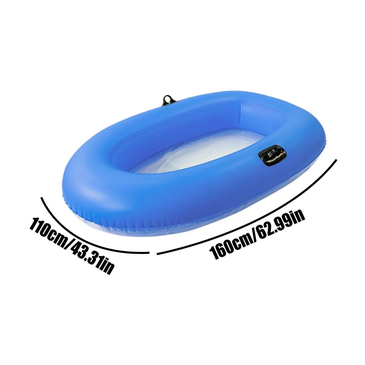 Barco Hinchable para Piscina,Balsa Inflable con Fondo Transparente - Barca para Lago De 160 X 110 Cm para Niños Y Adultos para Relajarse Flotar Nadar Y Remar con Capacidad De 80 Kg