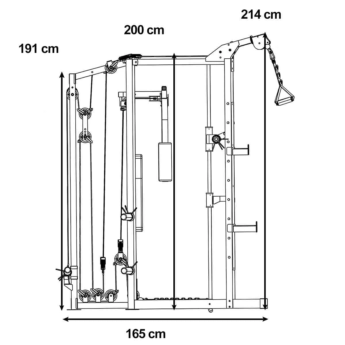 Marcy Multiestación Smith SM-4008 - Peso Usuario 136kg - 2 Versiones